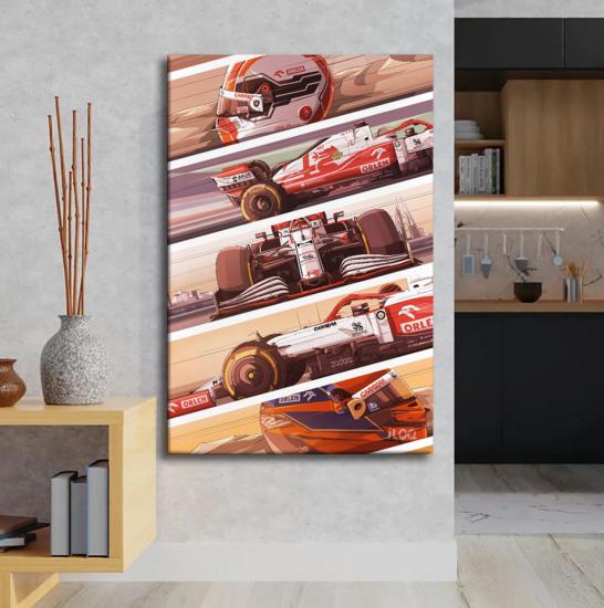 Formula 1 Tasarımlı Dekor Kanvas Tablo