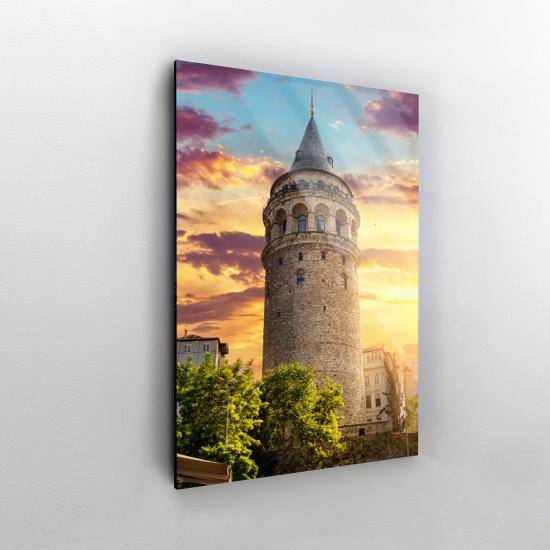 Galata Kulesi Tasarımlı Dekor Cam Tablo