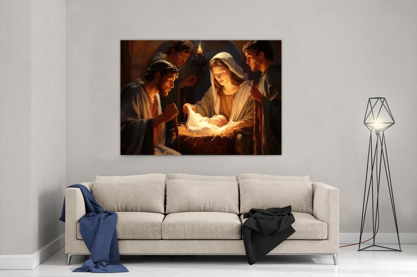 Hz Meryem ve İsa Tasarımlı Dekor Kanvas Tablo