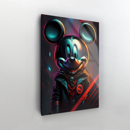 Mickey Mouse Tasarımlı Dekor Cam Tablo
