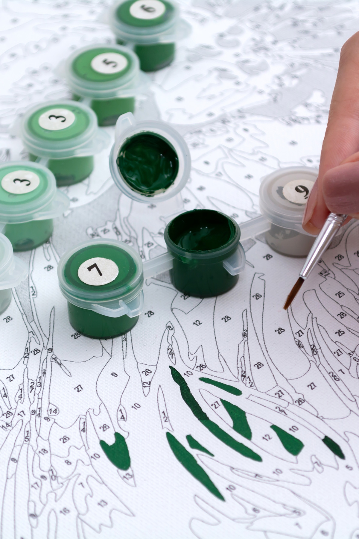 Sayılarla Boyama Seti 40x50 - 50x65 cm Tuval Hobi Boyama Tablosu - Sonbaharda Nehir Manzarası