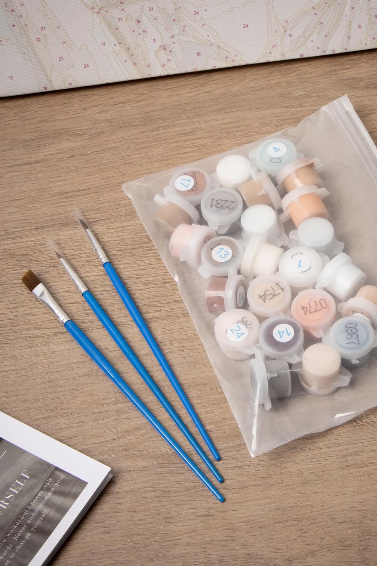 Sayılarla Boyama Seti 40x50 - 50x65 cm Tuval Hobi Boyama Tablosu - Sonbaharda Nehir Manzarası