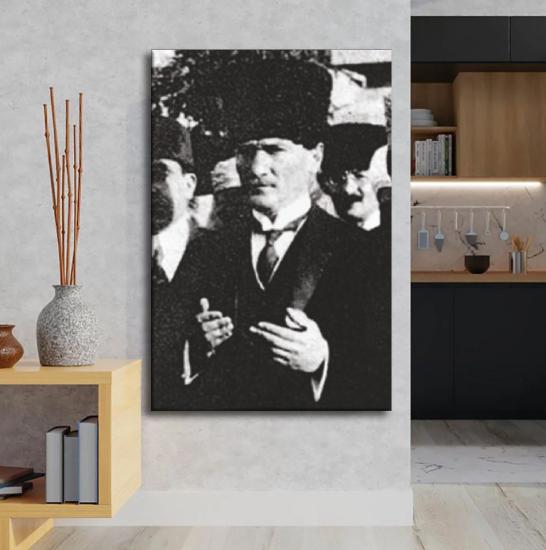 Atatürk Tasarımlı Dekor Kanvas Tablo