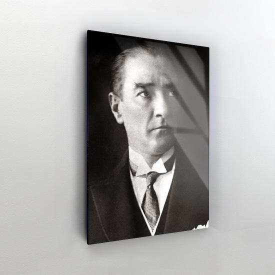Atatürk Tasarımlı Dekor Cam Tablo