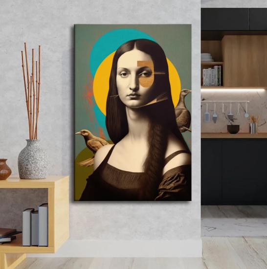 Mona Lisa Tasarımlı Dekor Kanvas Tablo