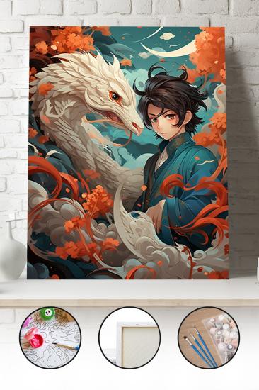 Sayılarla Boyama Seti 40x50 - 50x65 cm Afrikalı Kadın Portresi – Tuval Hobi Boyama Tablosu 01