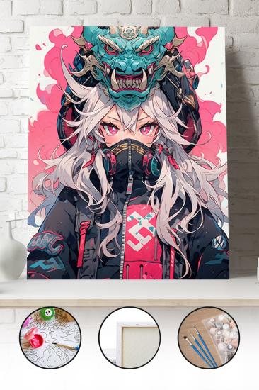 Sayılarla Boyama Seti 40x50 - 50x65 cm Afrikalı Kadın Portresi – Tuval Hobi Boyama Tablosu 01