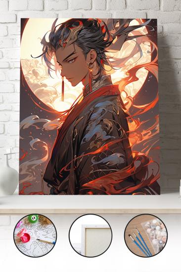 Sayılarla Boyama Seti 40x50 - 50x65 cm Afrikalı Kadın Portresi – Tuval Hobi Boyama Tablosu 01