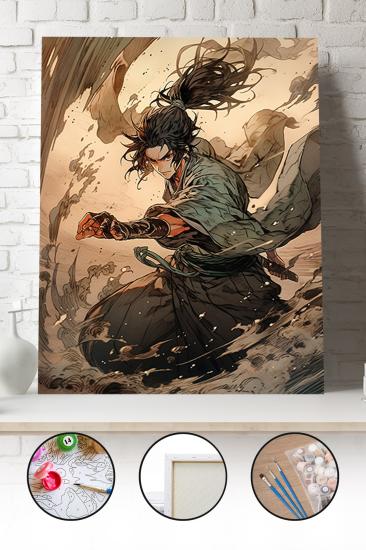 Sayılarla Boyama Seti 40x50 - 50x65 cm Afrikalı Kadın Portresi – Tuval Hobi Boyama Tablosu 01