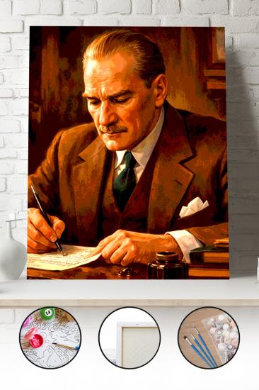 Sayılarla Boyama Seti 40x50 - 50x65 cm Afrikalı Kadın Portresi – Tuval Hobi Boyama Tablosu 01