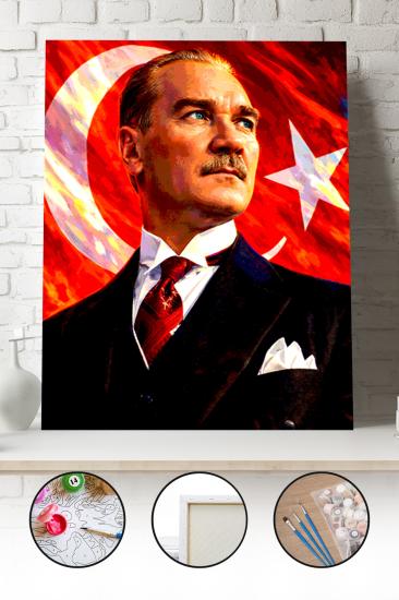 Sayılarla Boyama Seti 40x50 - 50x65 cm Afrikalı Kadın Portresi – Tuval Hobi Boyama Tablosu 01