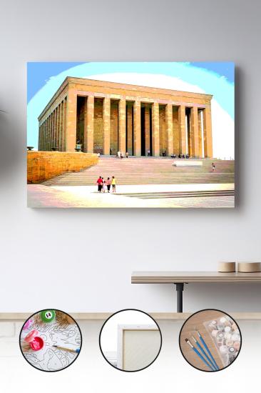 Sayılarla Boyama Seti 40x50 - 50x65 cm Tuval Hobi Boyama Tablosu - Anıtkabir