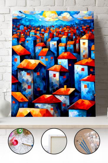 Sayılarla Boyama Seti 40x50 - 50x65 cm Tuval Hobi Boyama Tablosu - Sultan Ahmet Camii 02